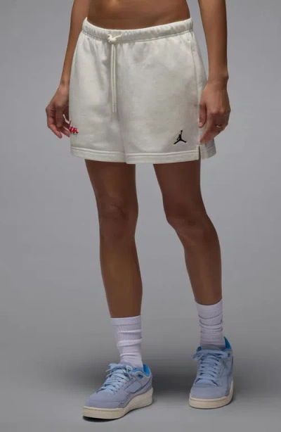 Jordan Brooklyn Fleece Sweat Shorts In Neutral