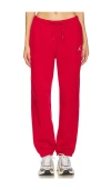 Jordan Brooklyn Fleece Sweatpants In Gym Red & White