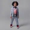 Jordan Brooklyn Fleece Toddler 2-piece Full-zip Hoodie Set In Grey