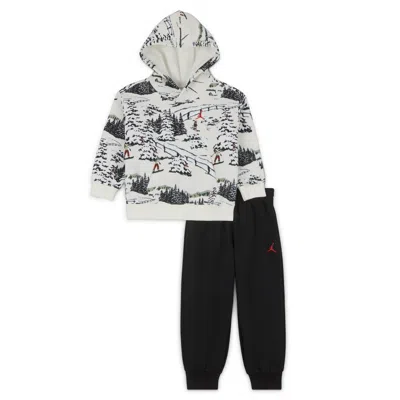 Jordan Babies' Brooklyn Fleece Toddler 2-piece Holiday Set In White