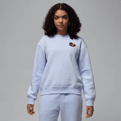 Jordan Brooklyn Fleece Women's Crew-neck Sweatshirt In Blue
