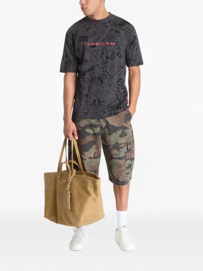Jordan Brooklyn Graphic-print T-shirt In Gray