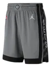 Jordan Men's Charcoal, Black Brooklyn Nets 2020/21 Association Edition Performance Swingman Shorts