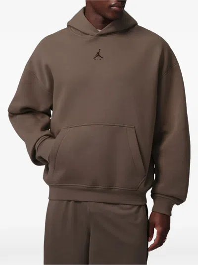 Jordan Brooklyn Oversized Fleece Pullover Hoodie In Brown