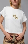 Jordan Brooklyn Puffy Graphic Tee In White