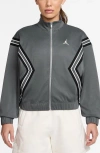 Jordan Brooklyn Track Jacket In Gray