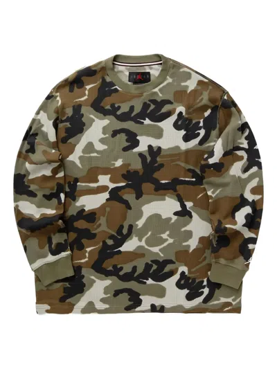Jordan Camo-print Long Sleeve T-shirt In Multi