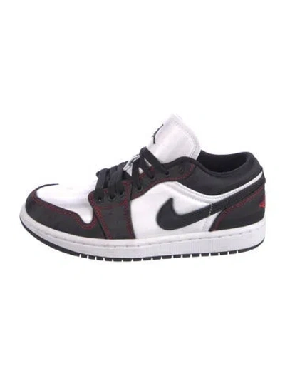 Pre-owned Jordan Canvas Colorblock Pattern Sneakers In White