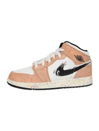 Pre-owned Jordan Kids' Canvas High Top Sneakers In Neutrals