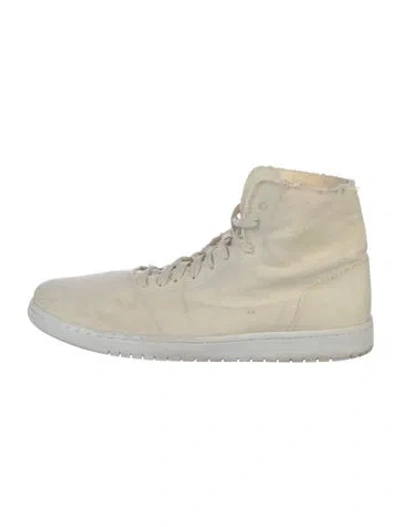 Pre-owned Jordan Canvas Sneakers In Neutral