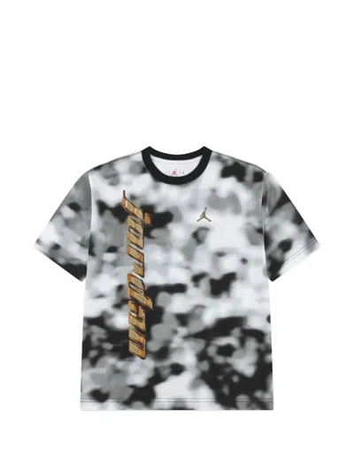 Jordan Kids' Chrome Mountain Camouflage-print T-shirt In White