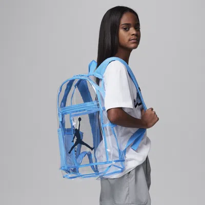 Jordan Kids' Clear School Backpack (17l) In Blue