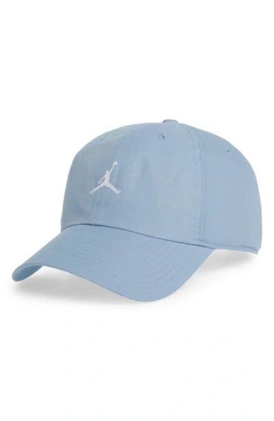 Jordan Club Adjustable Unstructured Hat In Blue Grey/ White