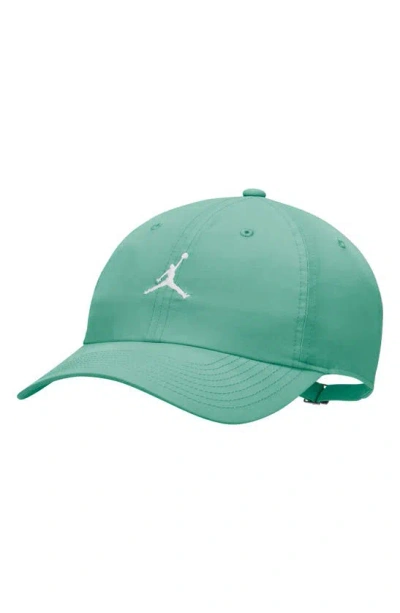 Jordan Club Adjustable Unstructured Hat In Emerald Rise/ White