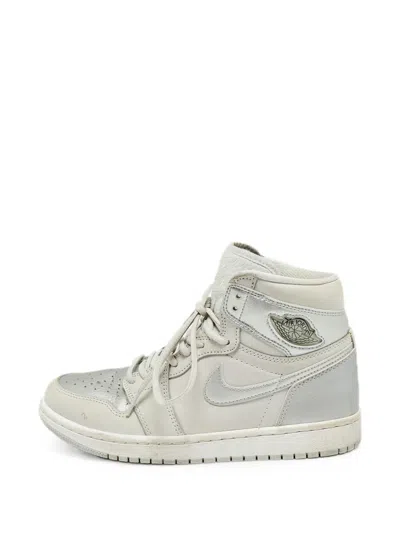 Pre-owned Jordan Co.jp High-top Sneakers In Gray