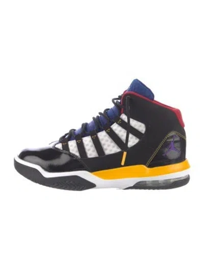Pre-owned Jordan Colorblock Pattern Embroidered Accent Sneakers In Black