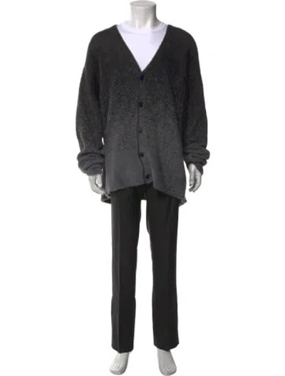 Pre-owned Jordan Colorblock Pattern V-neck Cardigan In Black