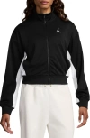 Jordan Core Knit Jacket In Black/white/white