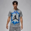 Jordan Core T-shirt Mens Gray Graphic Print Short Sleeve Crew Neck Srt571 In Gray