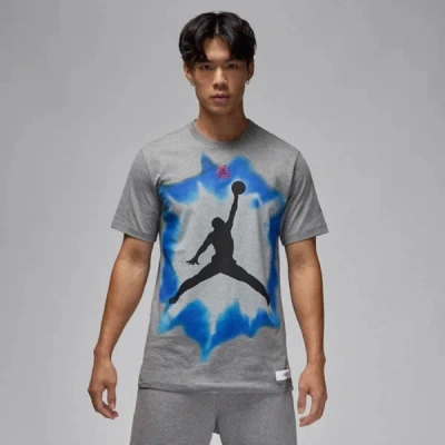 JORDAN CORE T-SHIRT MENS GRAY GRAPHIC PRINT SHORT SLEEVE CREW NECK SRT571