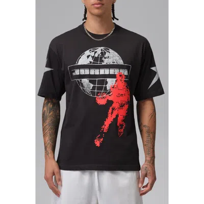 Jordan Cotton Graphic T-shirt In Black