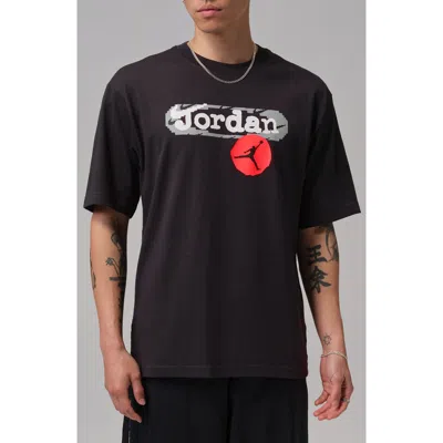 Jordan Cotton Graphic T-shirt In Brown