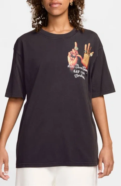 Jordan Cotton Graphic T-shirt In Off Noir