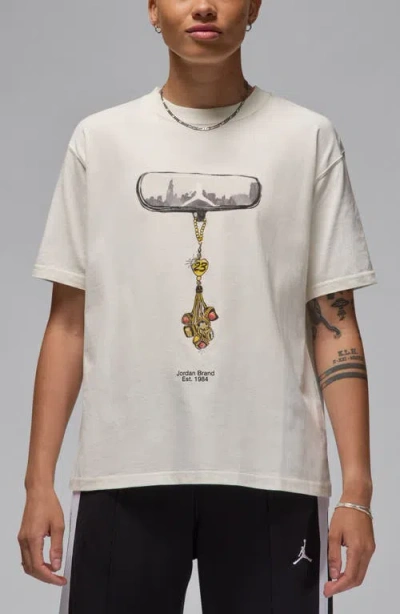 Jordan Cotton Graphic T-shirt In Sail/black