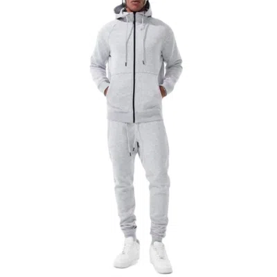 Jordan Craig Fleece Hoodie In Heather Grey