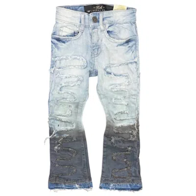 Jordan Craig Kid's Stacked Oasis Denim Jeans In Blue Wave