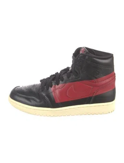 Pre-owned Jordan Craig Leather Colorblock Pattern Sneakers In Black