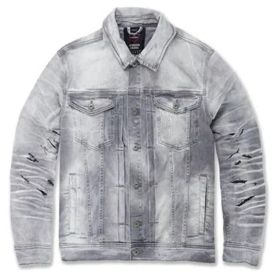 Jordan Craig Men's Bayside Denim Trucker Jacket In Arctic Grey In Multi