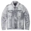 Jordan Craig Men's Bayside Denim Trucker Jacket In Arctic Grey In Silver