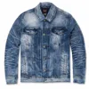 Jordan Craig Men's Bayside Denim Trucker Jacket In Deep Blue In Blue