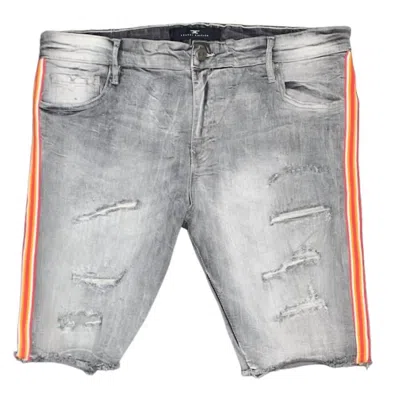 Jordan Craig Men's Daytona Striped Denim Short In City Gray In Multi