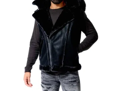 Jordan Craig Men's Denali Shearling Vest In Black