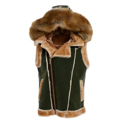Jordan Craig Men's Denali Shearling Vest In Olive