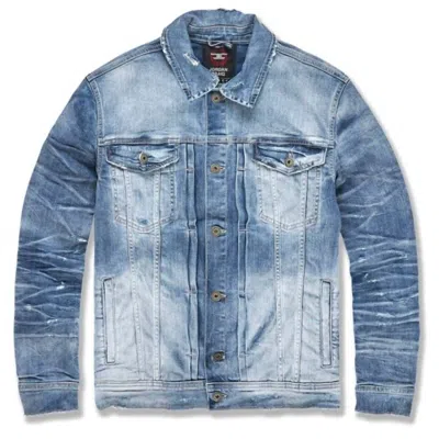 Jordan Craig Men's Hamilton Denim Trucker Jacket In Aged Wash In Multi