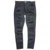 Jordan Craig Men's Martin Skinny Fit Shreds Denim Pants In Jet Black In Black