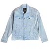 Jordan Craig Men's Mercer Pleated Denim Jacket In Baby Blue In Blue