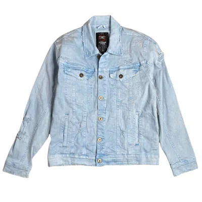 Jordan Craig Men's Mercer Pleated Denim Jacket In Baby Blue