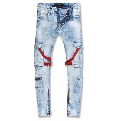 Jordan Craig Men's Ross Deadwood Cargo Denim Jean In Ice Blue