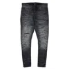 Jordan Craig Men's Martin Skinny Fit Shreds Denim Pants In Jet Black In Black