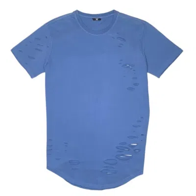 Jordan Craig Men's Tattered Shirt In Ocean Blue