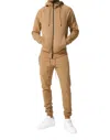 Jordan Craig Men's Uptown Zip Up Hoodie In Mocha In Multi