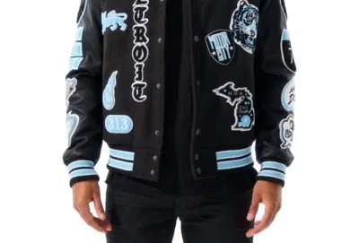 Jordan Craig Motown Varsity Jacket In Lion In Multi