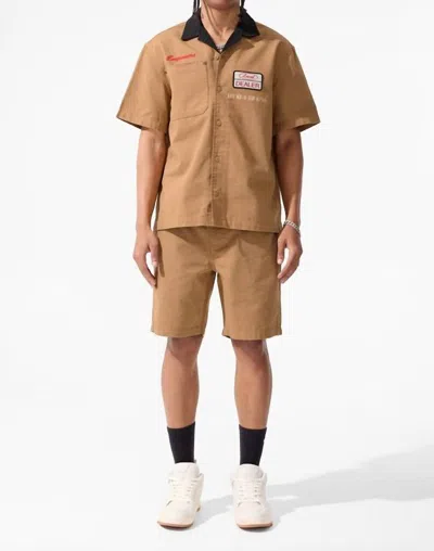 Jordan Craig Re Up Mechanic Shirt In Wheat In Brown