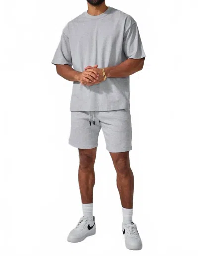 Jordan Craig Retro Burbank Short In Heather Grey In Gray
