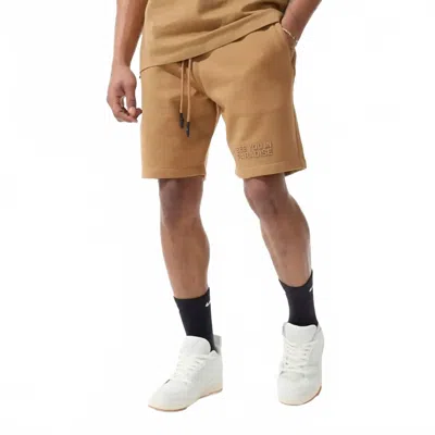 Jordan Craig Retro Paradise Tonal Shorts In Mocha In Nude