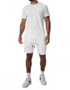 Jordan Craig Retro Paradise Tonal Shorts In White In White